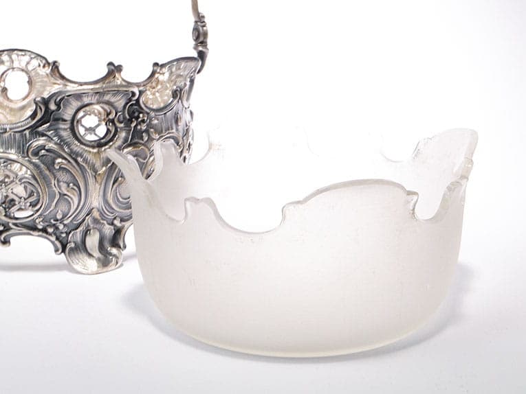 Jardiniere Rococo, silver-plated metal, frosted glass, WMF, Germany, 19th c. - 201165