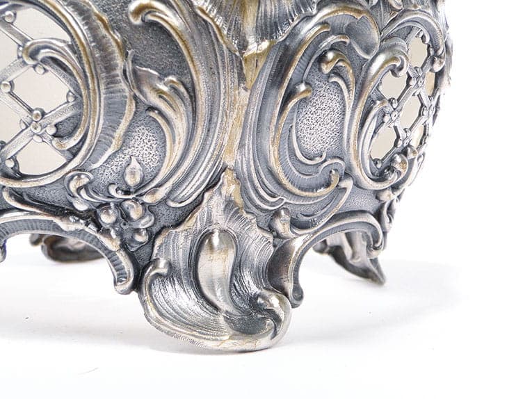 Jardiniere Rococo, silver-plated metal, frosted glass, WMF, Germany, 19th c. - 201155