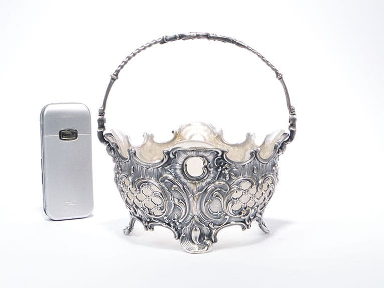 Jardiniere Rococo, silver-plated metal, frosted glass, WMF, Germany, 19th c. - 201162
