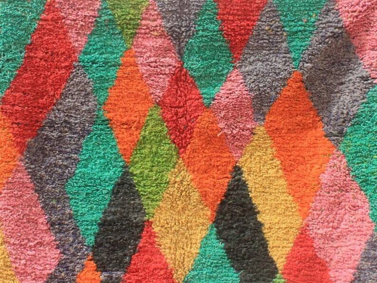 Ręcznie tkany dywan 250x150 cm, wełna, multikolor, Maroko - 201541