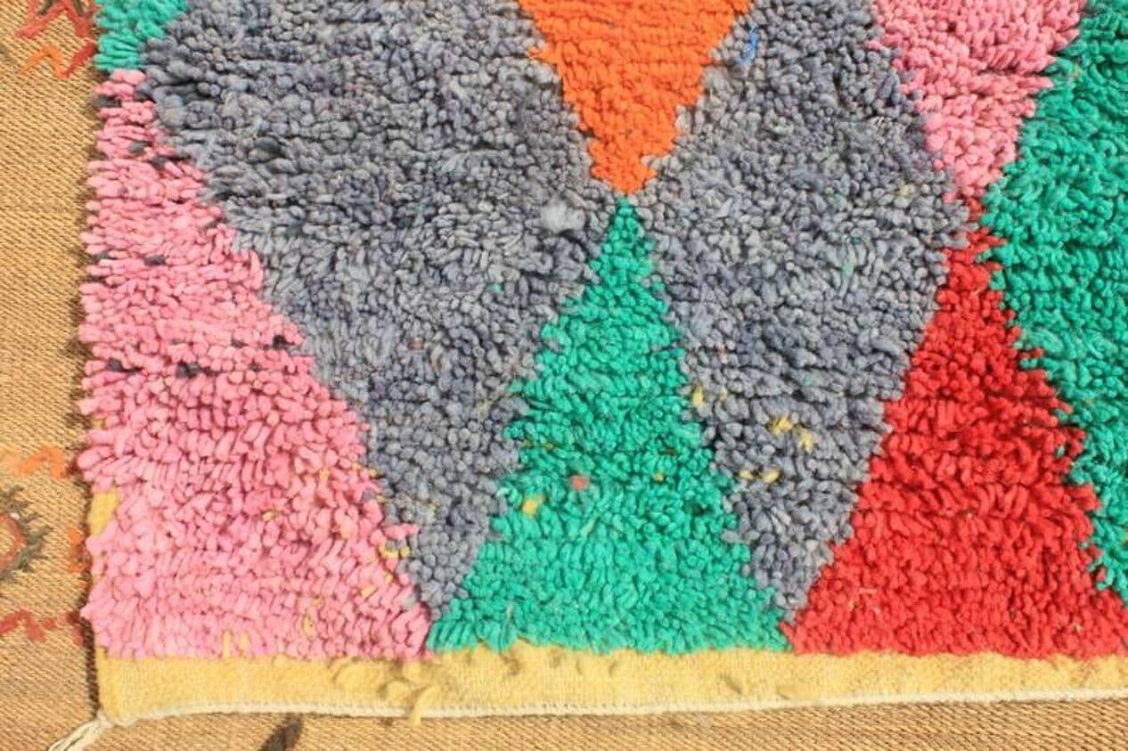 Ręcznie tkany dywan 250x150 cm, wełna, multikolor, Maroko - 201542