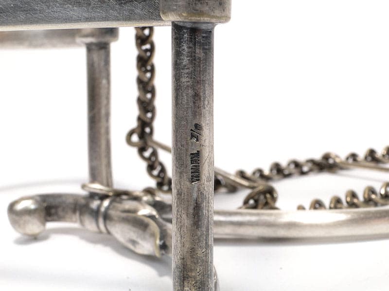 Postument na butelkę, sań, srebrny, mosiądz, WMF, Niemcy, XIX w. - 201177