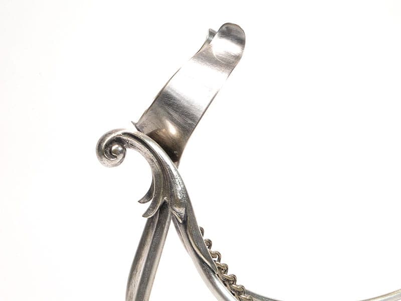 Postument na butelkę, sań, srebrny, mosiądz, WMF, Niemcy, XIX w. - 201181