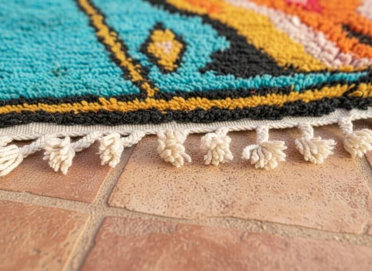 Ręcznie tkany dywan 200x300 cm, wełna, multikolor, Maroko - 201508