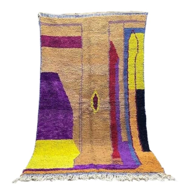 Ręcznie tkany dywan 250x150 cm, wełna, wielokolorowy, Maroko - WYMIARY