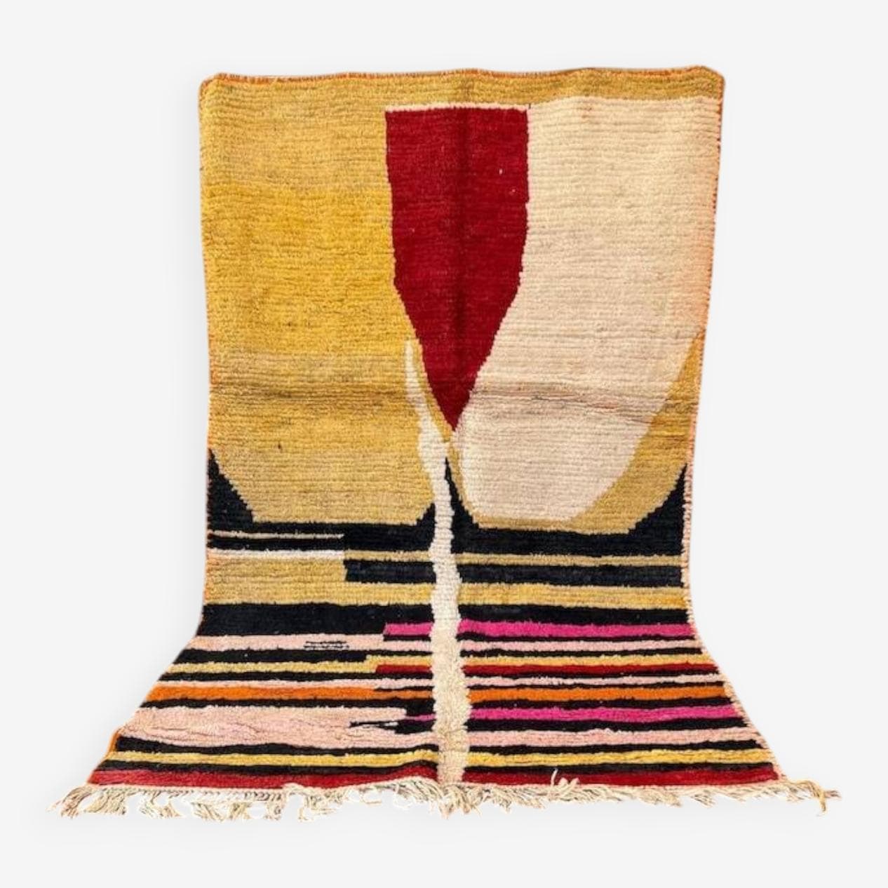 Ręcznie tkany dywan 250x150 cm, wełna, multikolor, Maroko - 201474