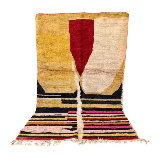 Ręcznie tkany dywan 250x150 cm, wełna, multikolor, Maroko - WYMIARY