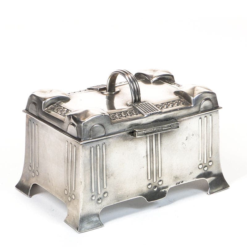 Sugar box, Art Nouveau, silver brass, Sandrik, Czech Republic, early 20th c. - 201209