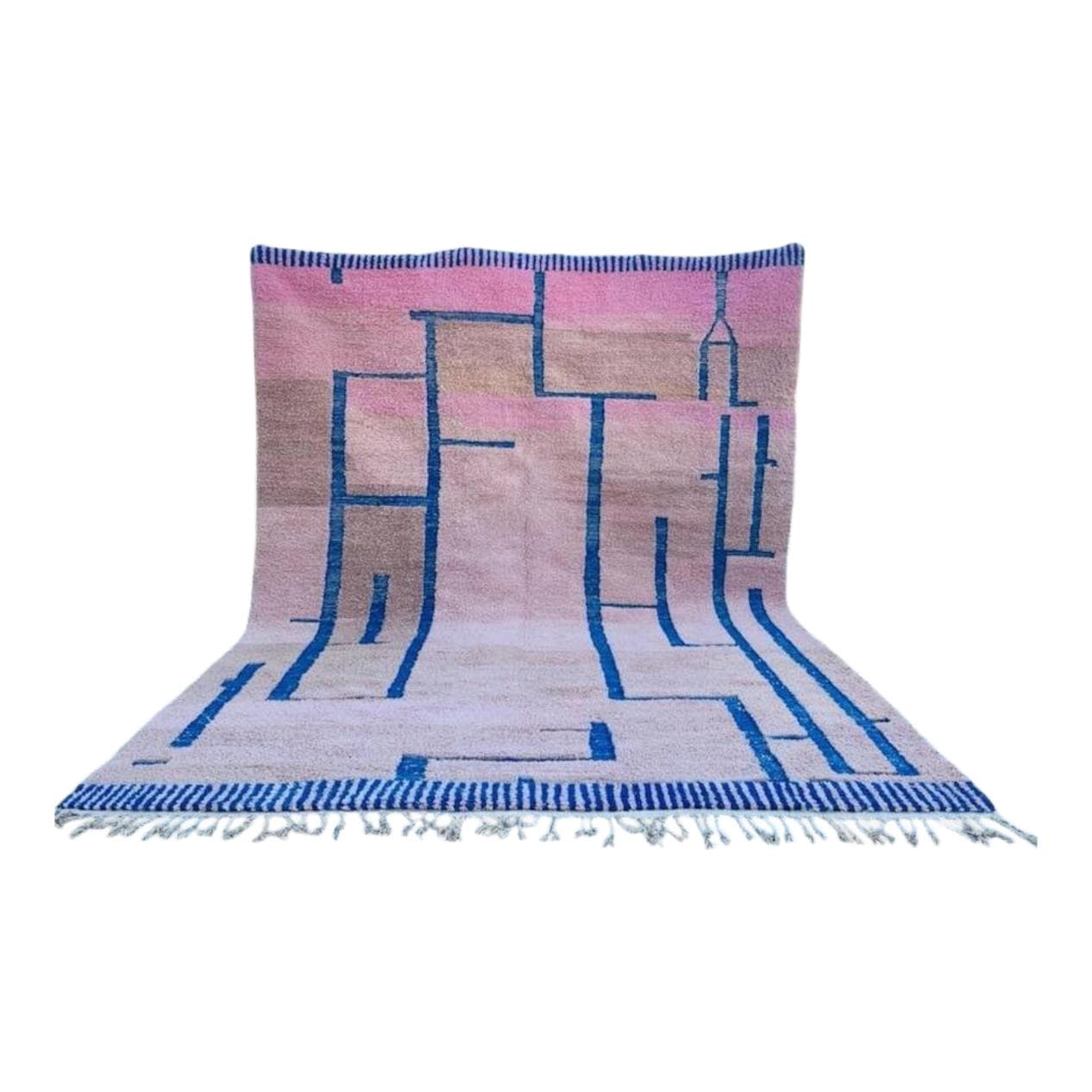 Handwoven rug 300x400 cm, wool, pink, Morocco