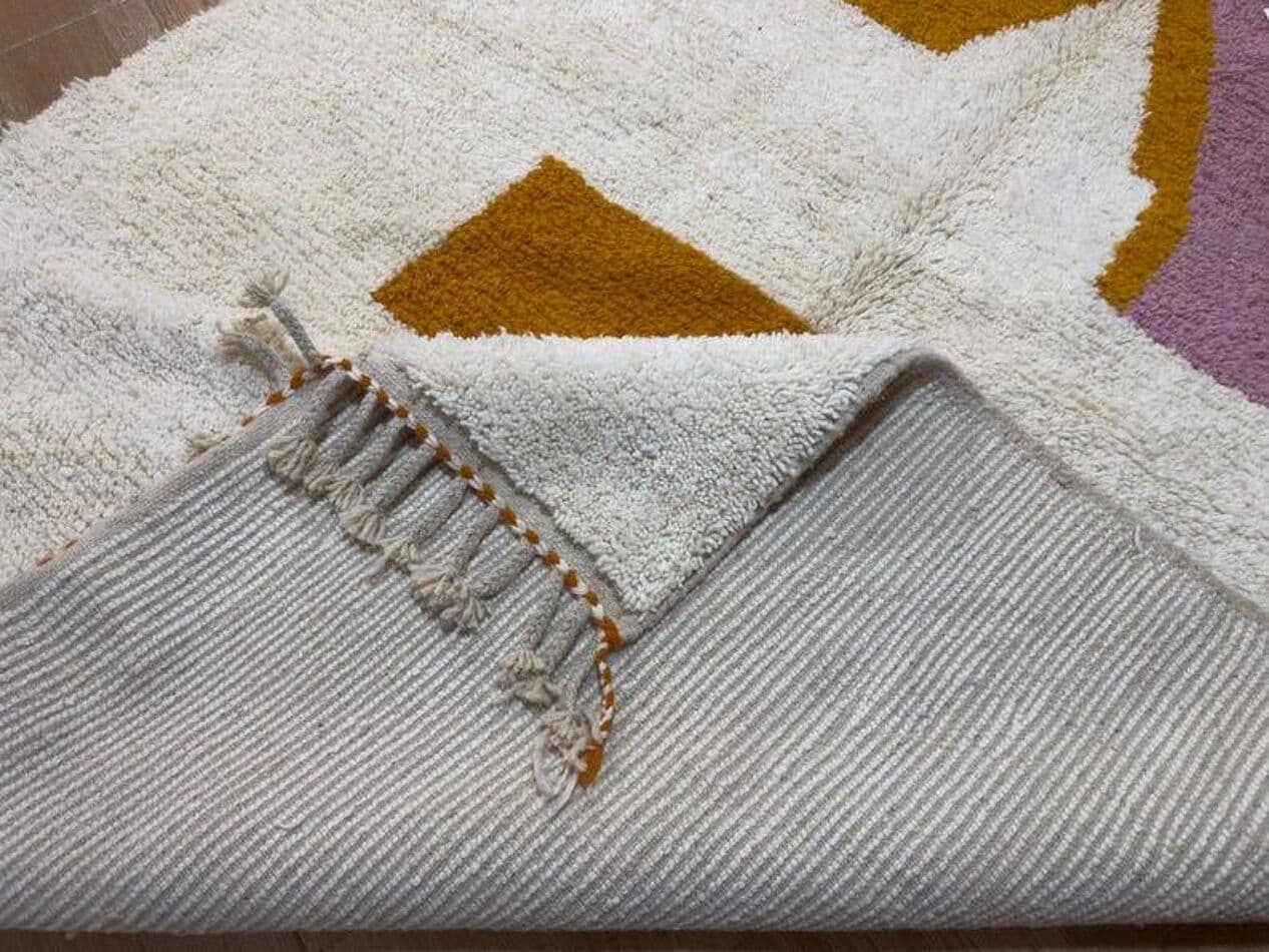 Ręcznie tkany dywan 200x300 cm, wełna, multikolor, Maroko - 201349