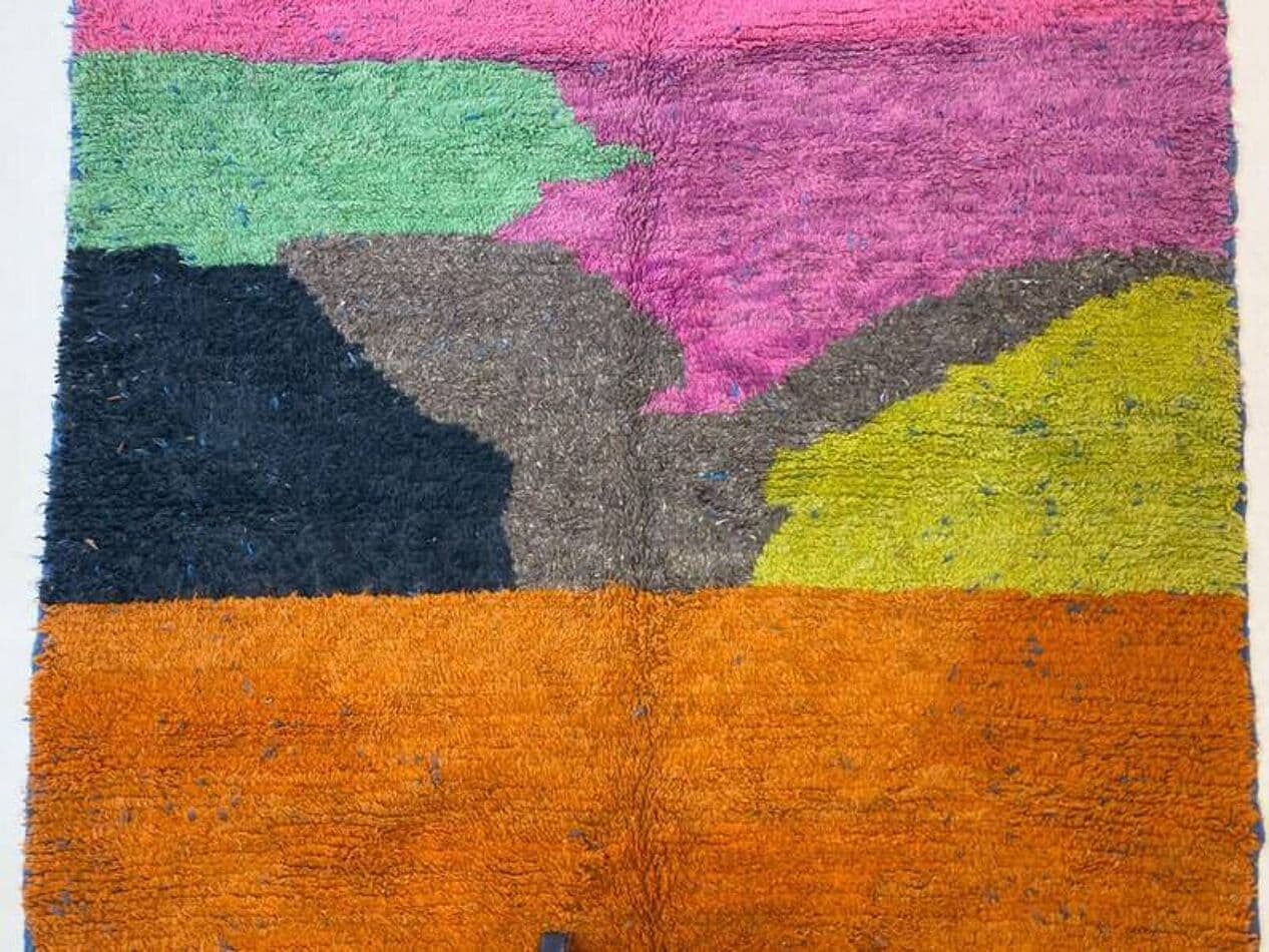 Handwoven rug 250x150 cm, wool, multicolor, Morocco - 201340