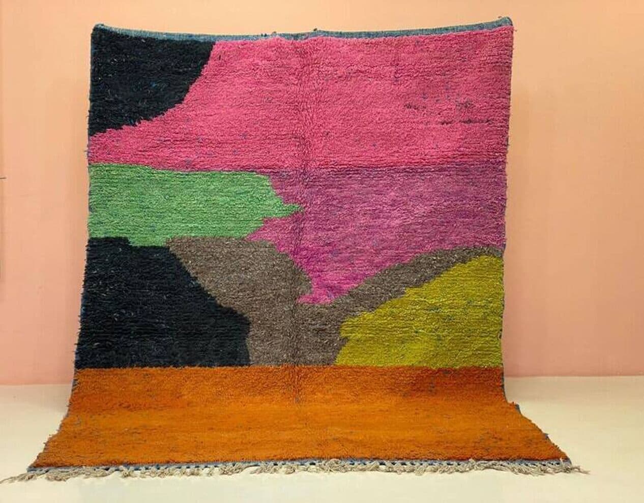 Handwoven rug 250x150 cm, wool, multicolor, Morocco - 201338