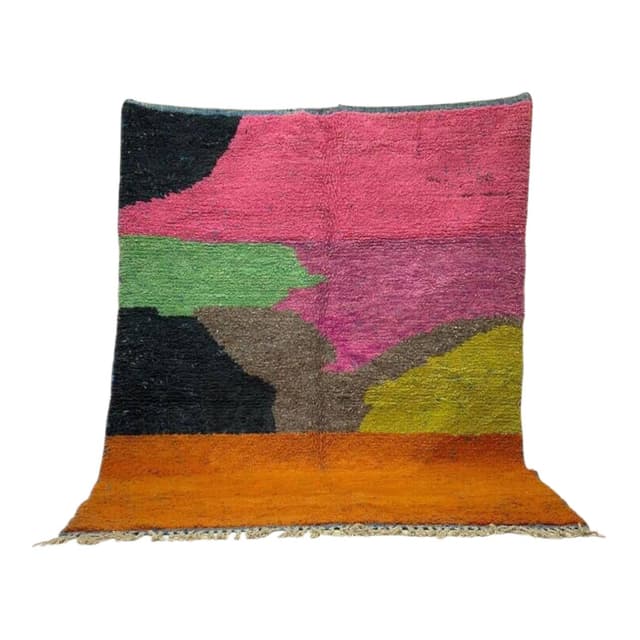 Handwoven rug 250x150 cm, wool, multicolor, Morocco - DIMENSION