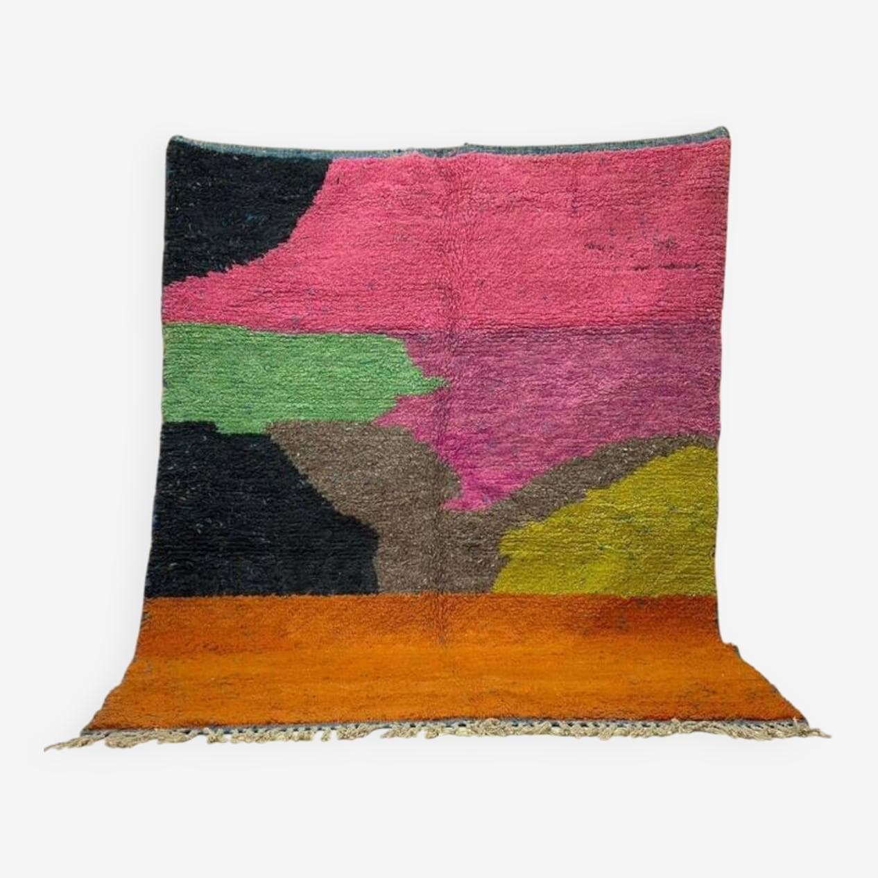 Handwoven rug 250x150 cm, wool, multicolor, Morocco - 201337