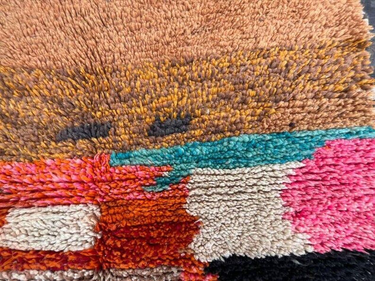 Ręcznie tkany dywan 250x150 cm, wełna, multikolor, Maroko - 201301