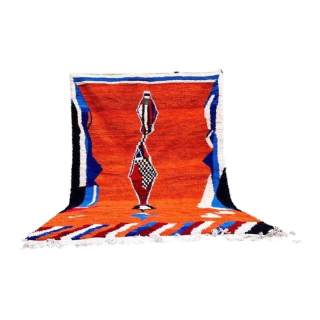 Handwoven rug 200x300 cm, wool, multicolor, Morocco - DIMENSION