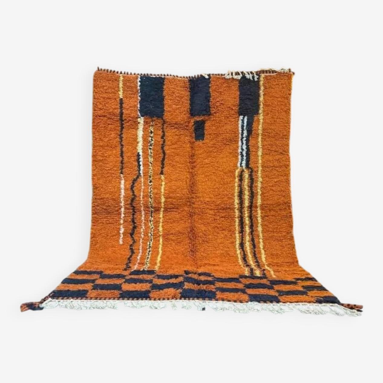 Handwoven rug 200x300 cm, wool, multicolor, Morocco - 201278