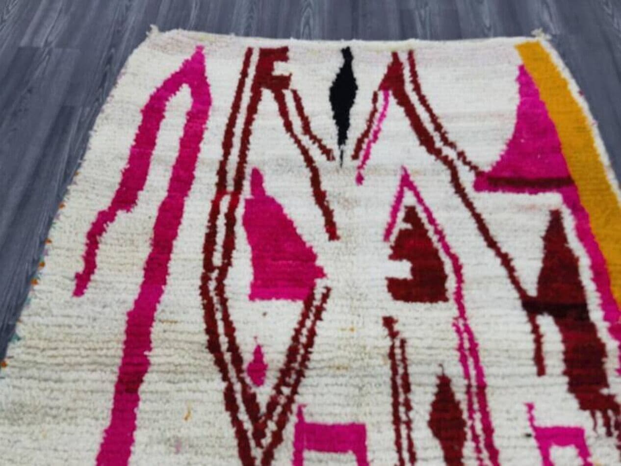 Ręcznie tkany dywan 250x150 cm, wełna, multikolor, Maroko - 203084