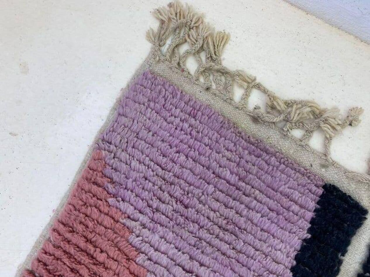 Ręcznie tkany dywan 200x100 cm, wełna, multikolor, Maroko - 203008