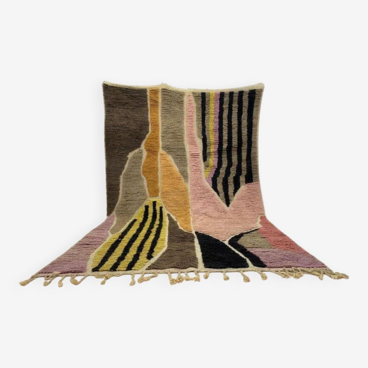 Ręcznie tkany dywan 200x100 cm, wełna, multikolor, Maroko - 203006