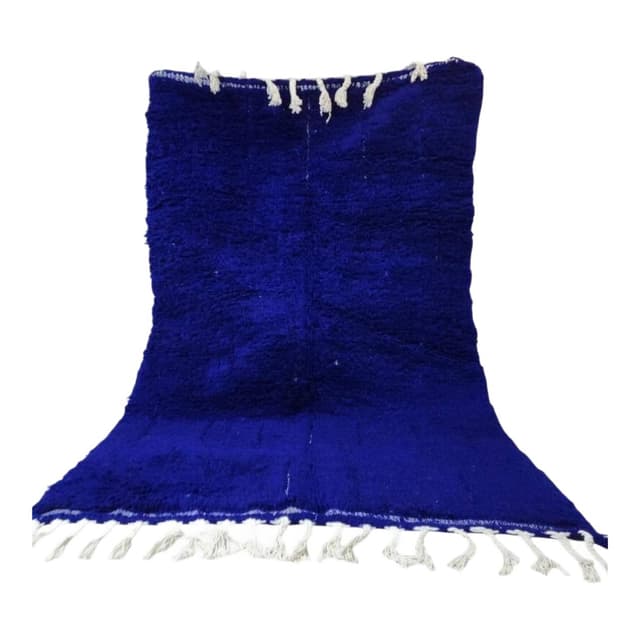 Ręcznie tkany dywan 250x150 cm, wełna, niebieski, Maroko - WYMIARY