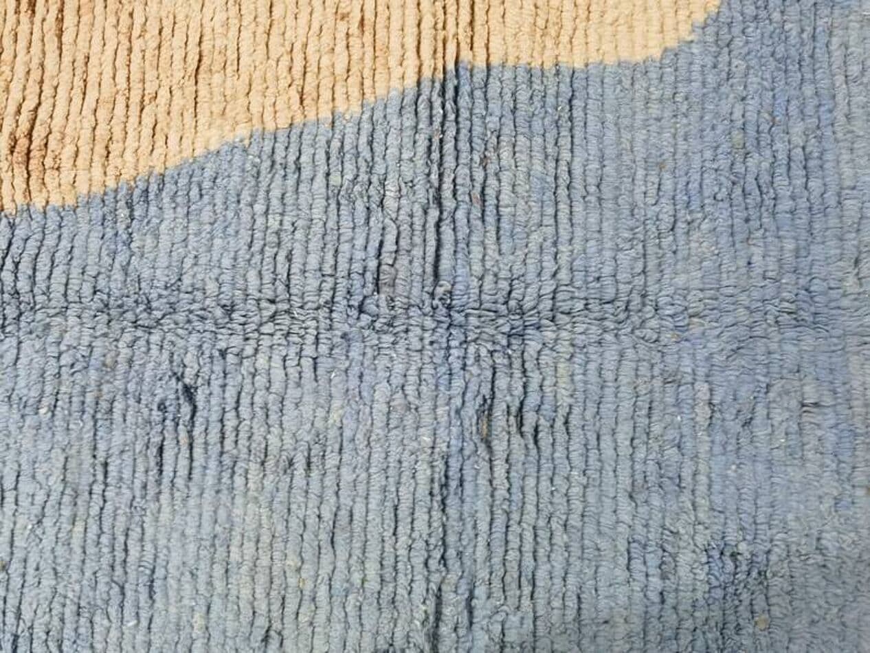 Ręcznie tkany dywan 250x150 cm, wełna, niebieski, beżowy, Maroko - 202984