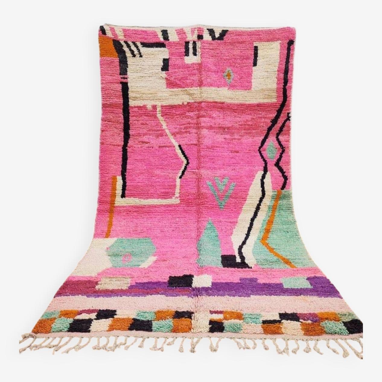 Ręcznie tkany dywan 250x150 cm, wełna, multikolor, Maroko - 202965