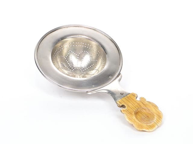 Sitko do herbaty, Rococo, beżowy, Austria, XIX w. - WYMIARY