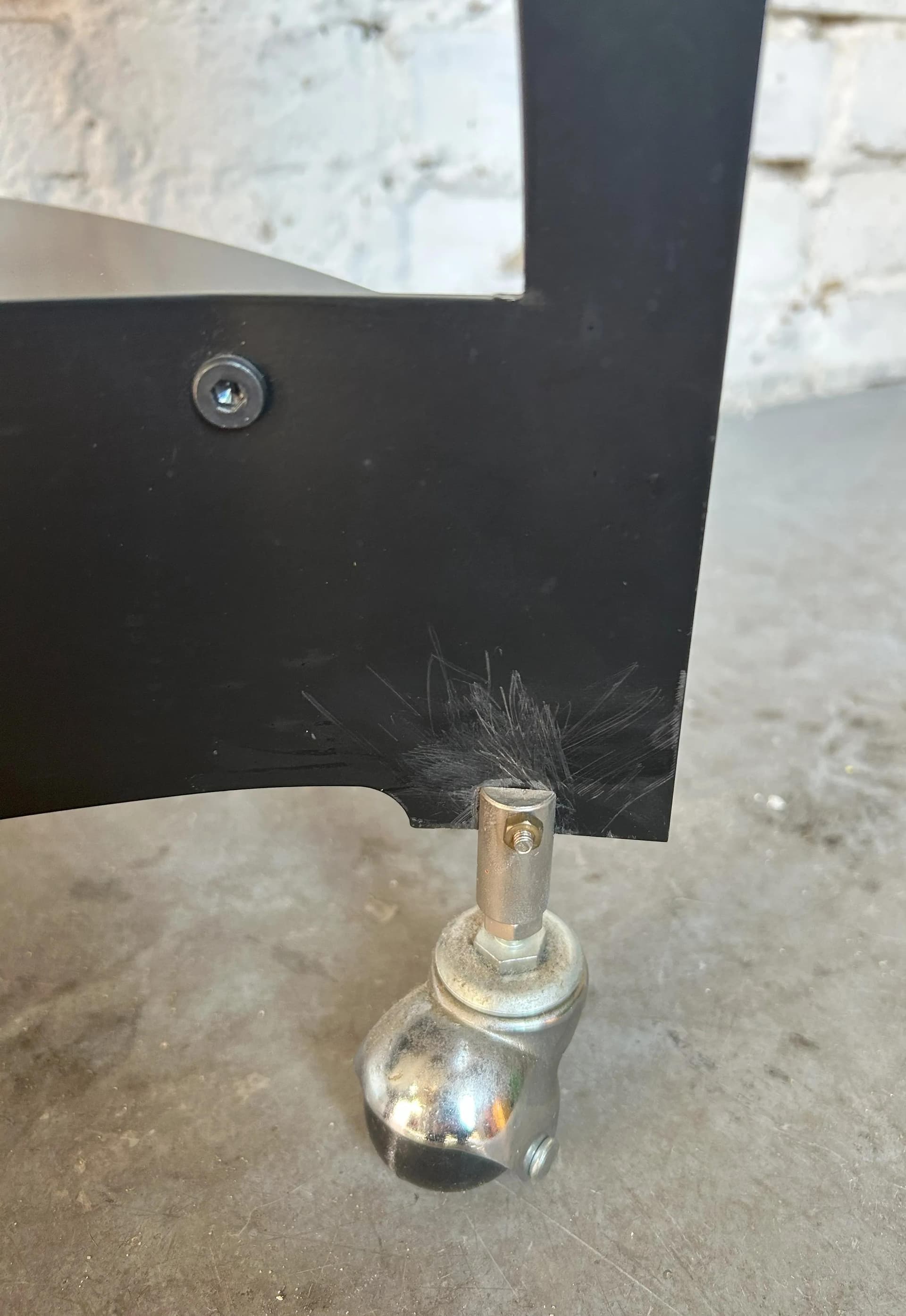 Side Table Space Age, transparent, glass metal, Poland, 1980s. - 14485