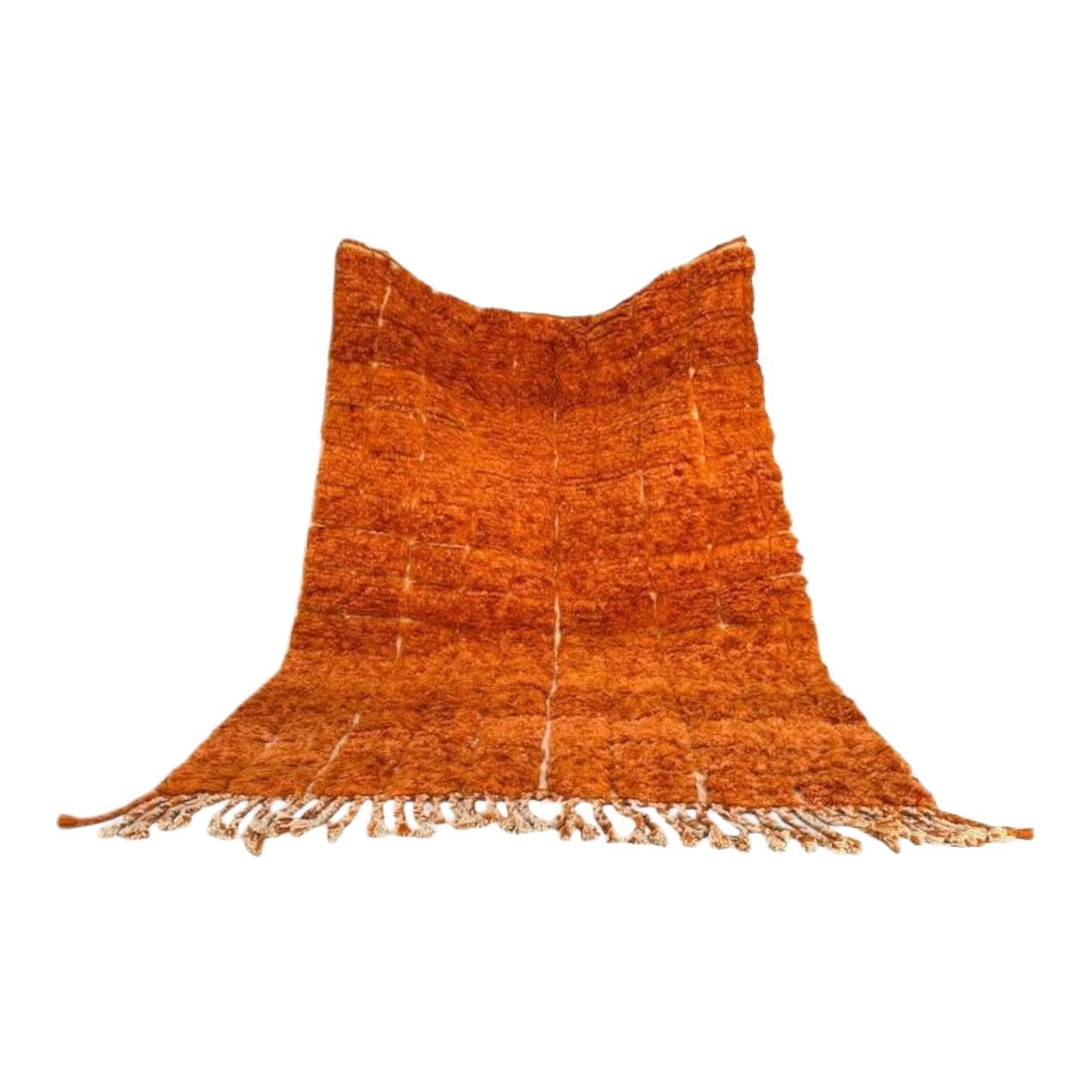 Ręcznie tkany dywan 100x200 cm, wełna, pomarańczowy, Maroko
