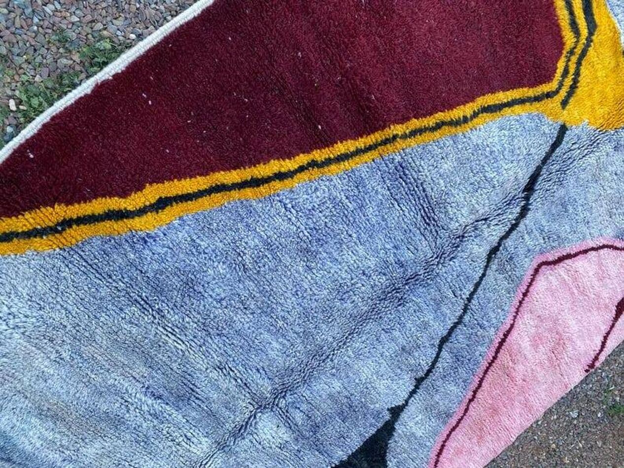 Ręcznie tkany dywan 250x150 cm, wełna, multikolor, Maroko - 202789