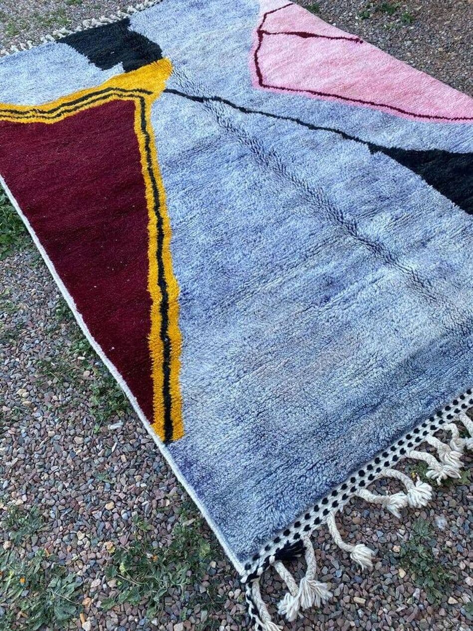 Ręcznie tkany dywan 250x150 cm, wełna, multikolor, Maroko - 202791