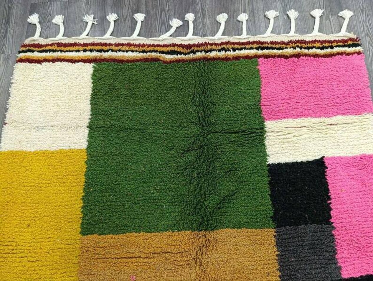 Ręcznie tkany dywan 250x150 cm, wełna, multikolor, - 202772