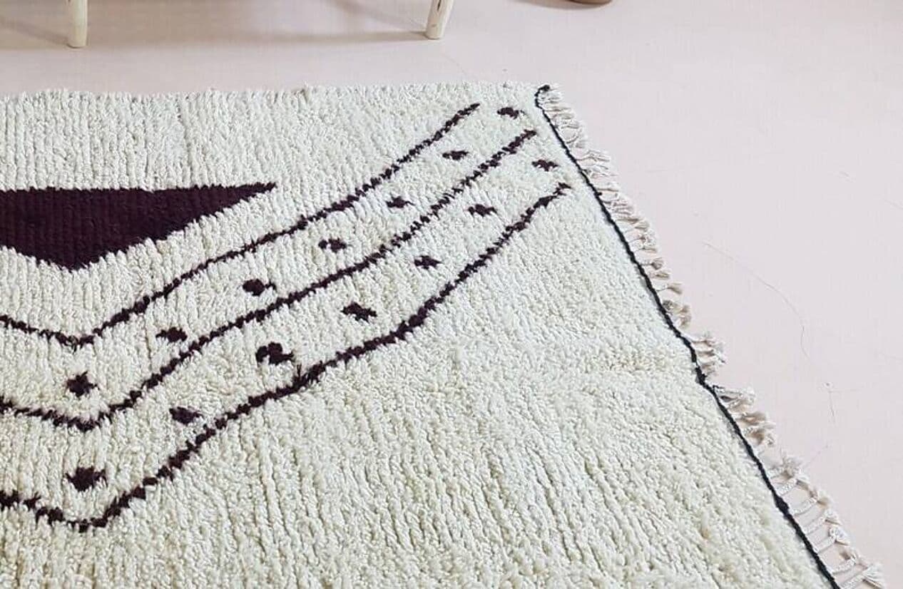 Ręcznie tkany dywan 200x300 cm, wełna, beżowy, Maroko - 202740