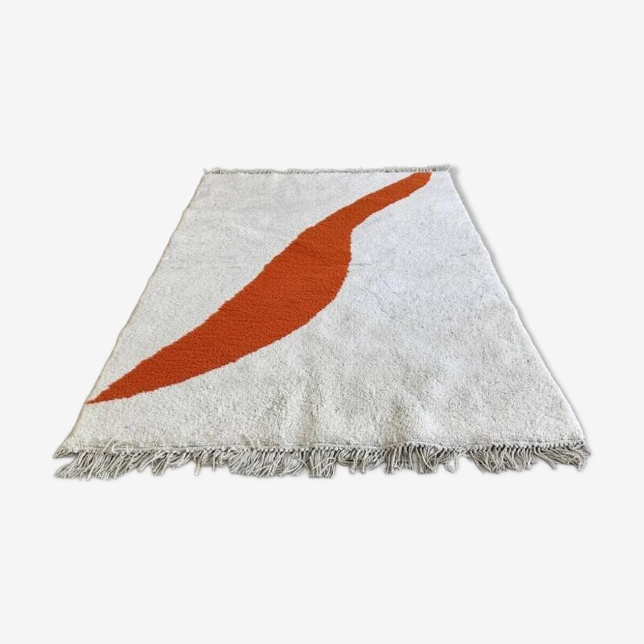 Ręcznie tkany dywan 250x150 cm, wełna, pomarańczowy, Maroko - 202719