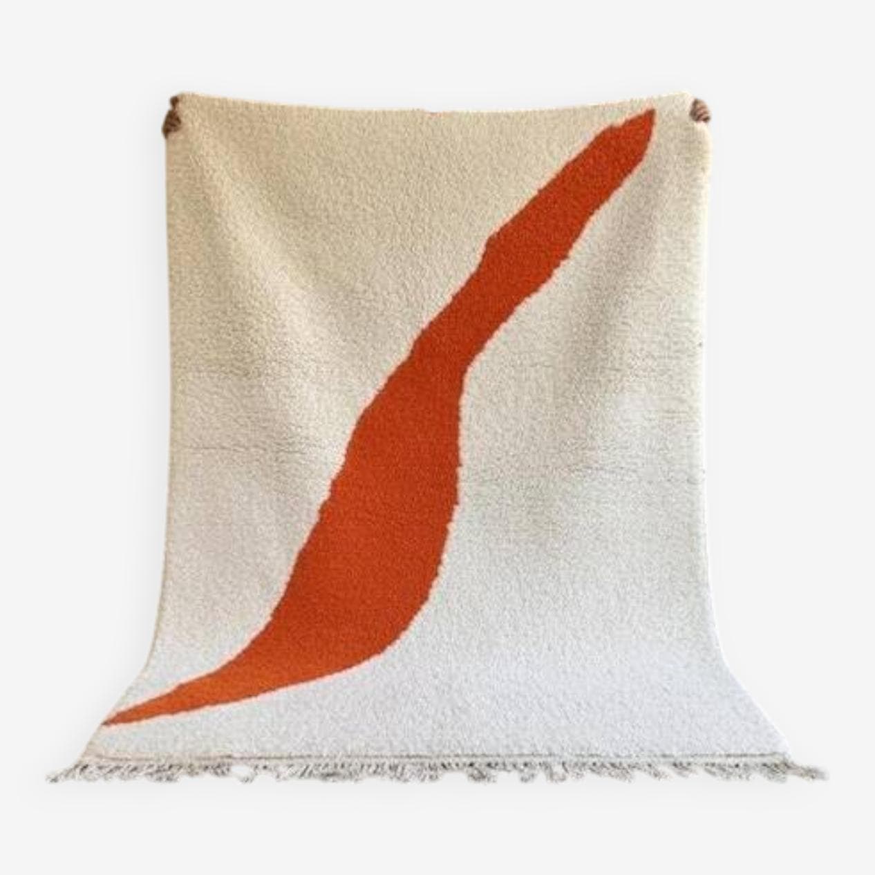 Ręcznie tkany dywan 250x150 cm, wełna, pomarańczowy, Maroko - 202723