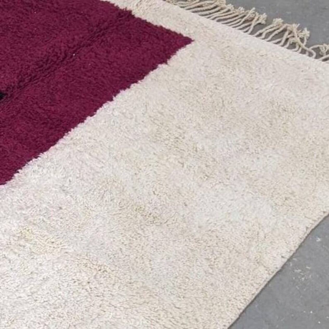 Ręcznie tkany dywan 200x300 cm, wełna, bordowy, Maroko - 202715