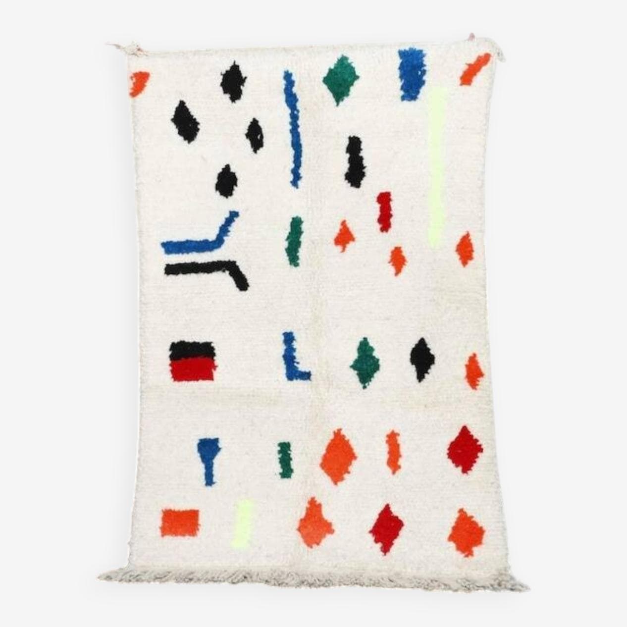 Ręcznie tkany dywan 250x150 cm, wełna, multikolor, Maroko - 202708