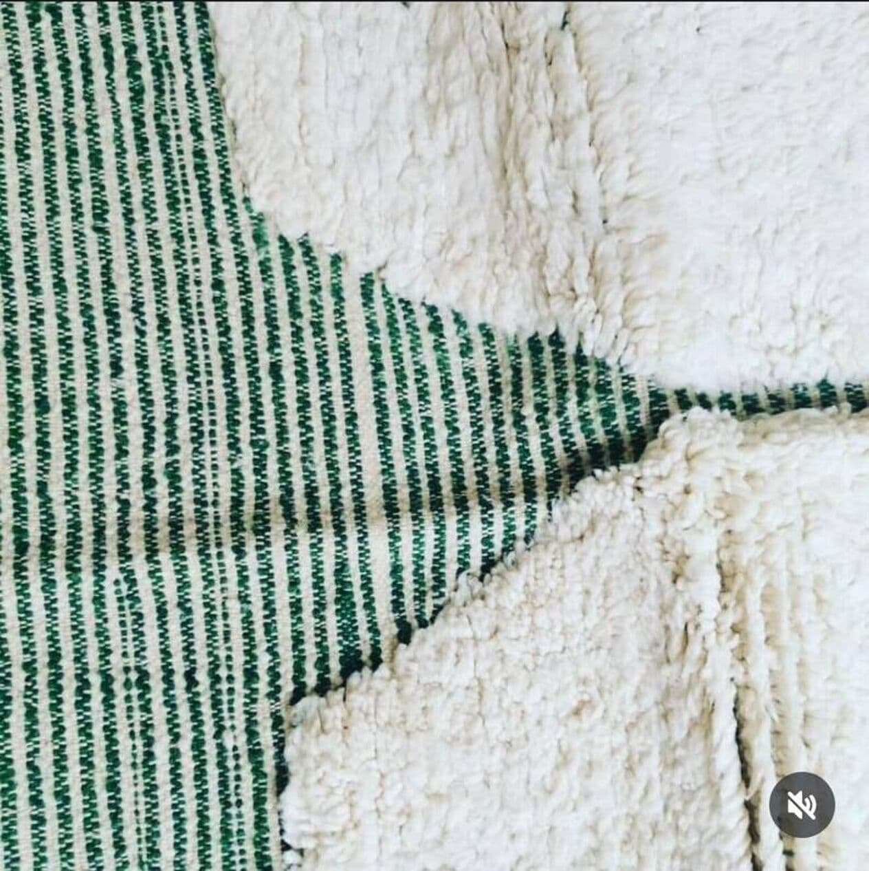 Ręcznie tkany dywan 250x150 cm, wełna, zielony, kremowy, Maroko - 202694