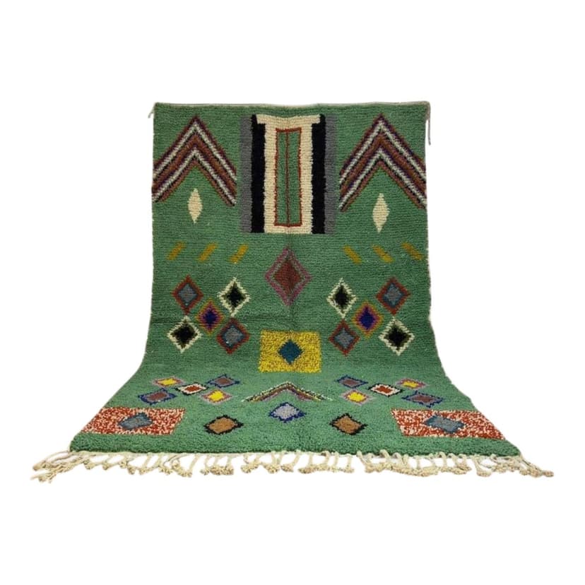 Ręcznie tkany dywan 250x150 cm, wełna, multikolor, Maroko