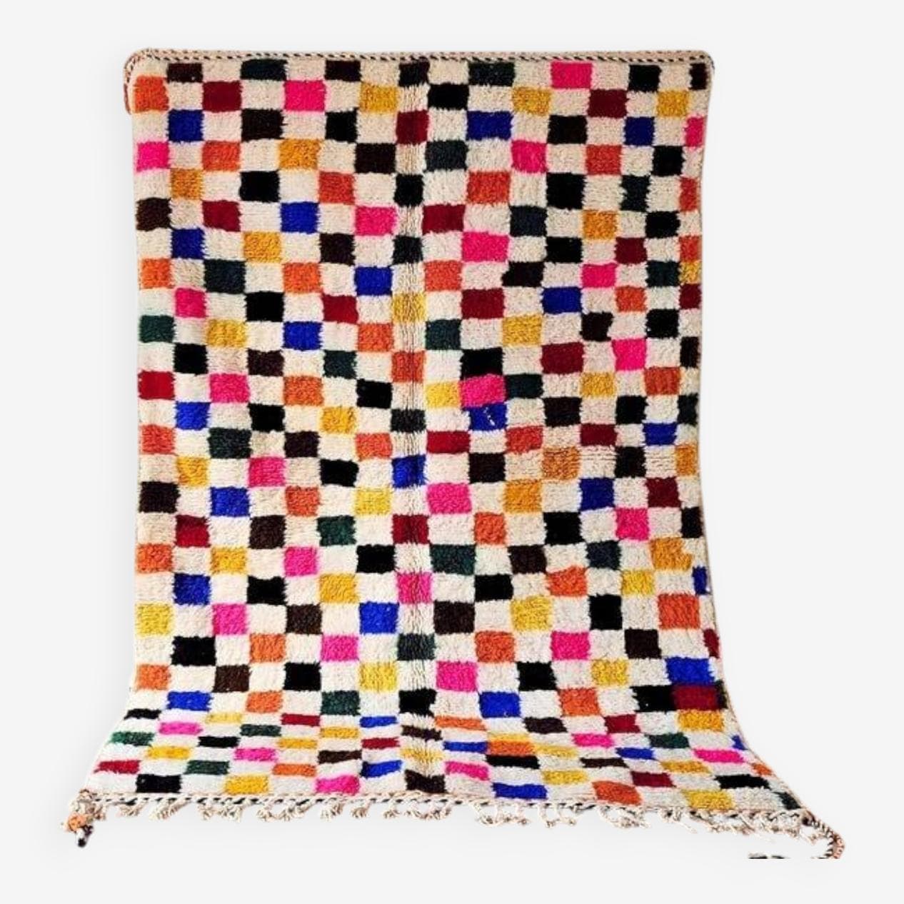 Ręcznie tkany dywan 250x150 cm, wełna, wielokolorowy, Maroko - 202644