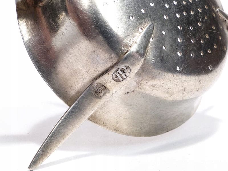 Sitko do herbaty Biedermeier, srebro, Austria, XIX w. - 201849