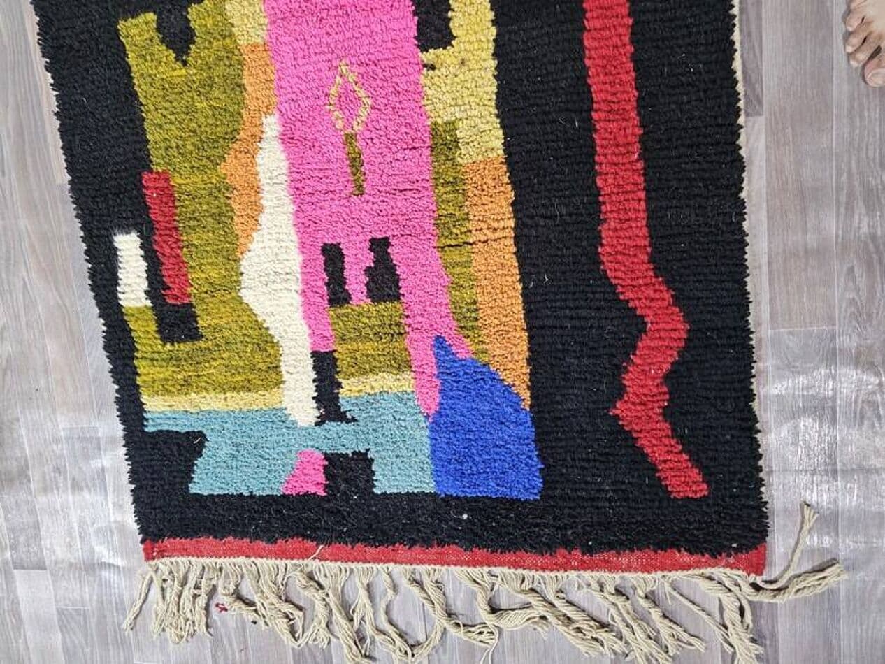 Ręcznie tkany dywan 250x150 cm, wełna, multikolor, Maroko - 202628