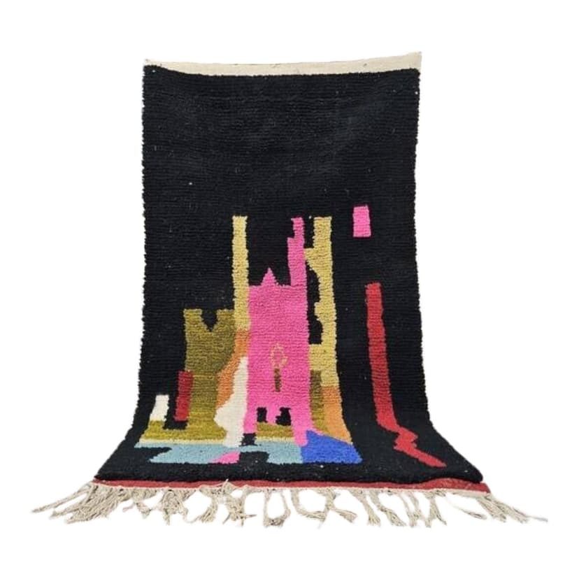 Ręcznie tkany dywan 250x150 cm, wełna, multikolor, Maroko