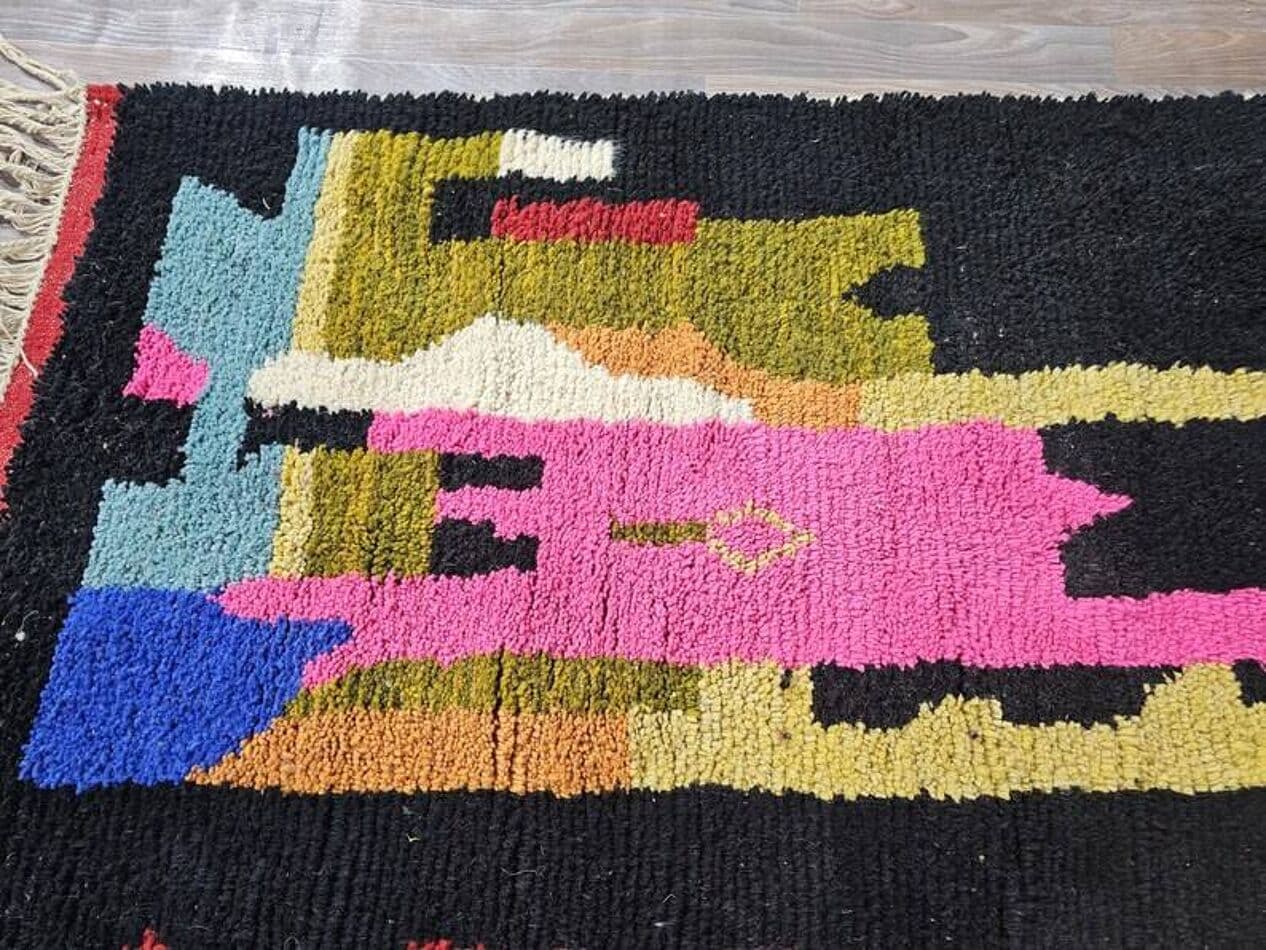 Ręcznie tkany dywan 250x150 cm, wełna, multikolor, Maroko - 202629