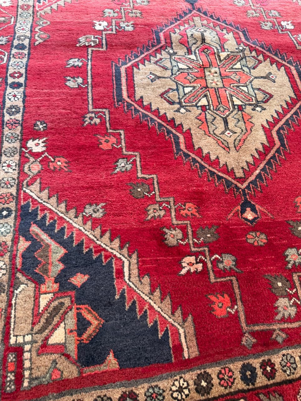 Runner Hamadan Kazak 326x145 cm, multicolor wool, Iran - 201852