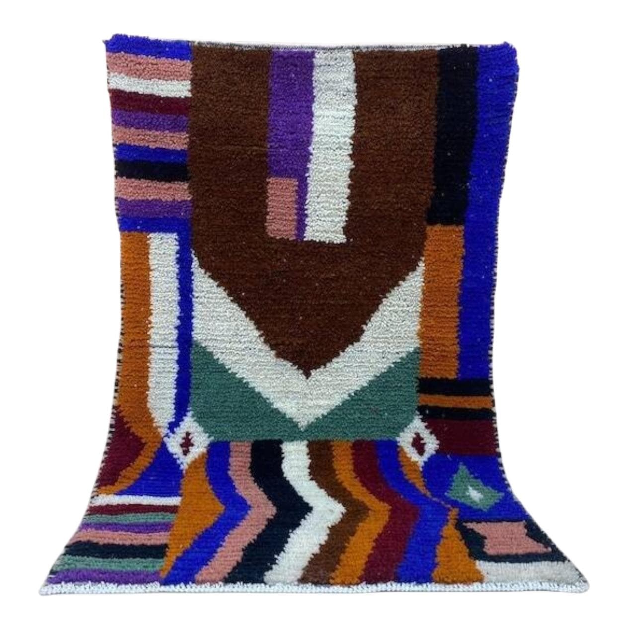 Ręcznie tkany dywan 250x150 cm, wełna, multikolor, Maroko