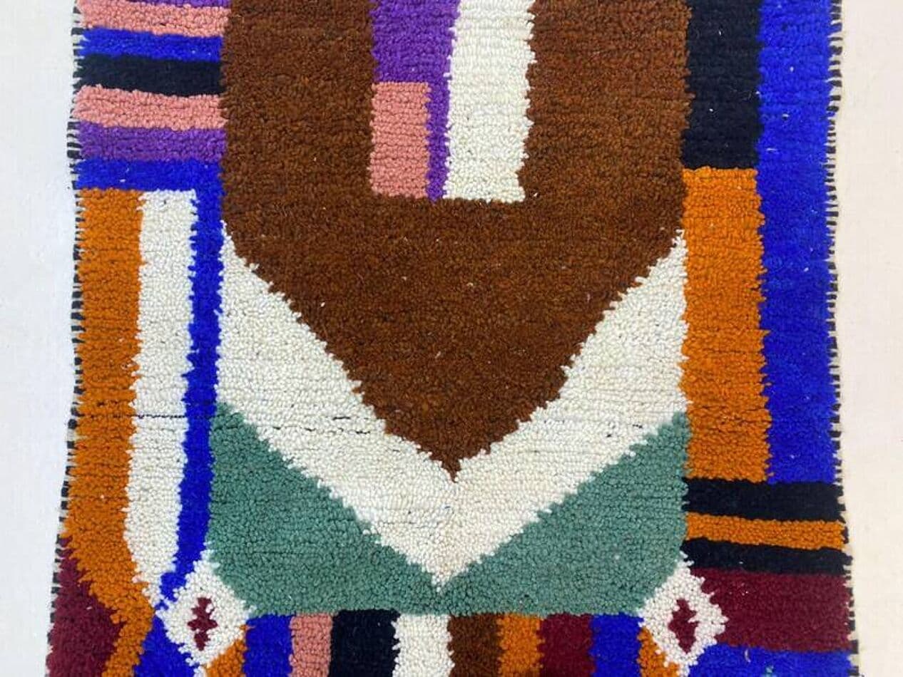 Ręcznie tkany dywan 250x150 cm, wełna, multikolor, Maroko - 202593