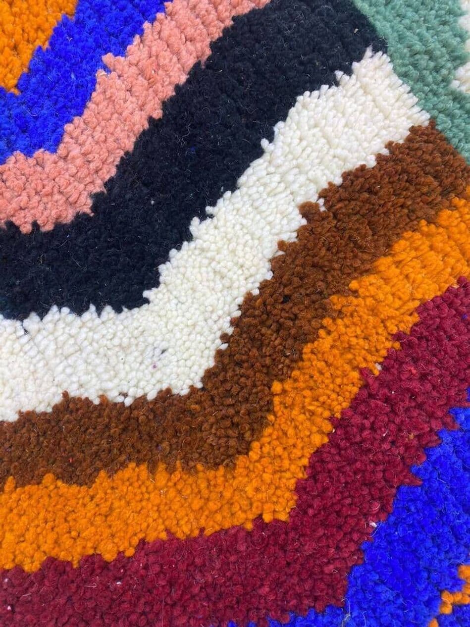 Ręcznie tkany dywan 250x150 cm, wełna, multikolor, Maroko - 202588