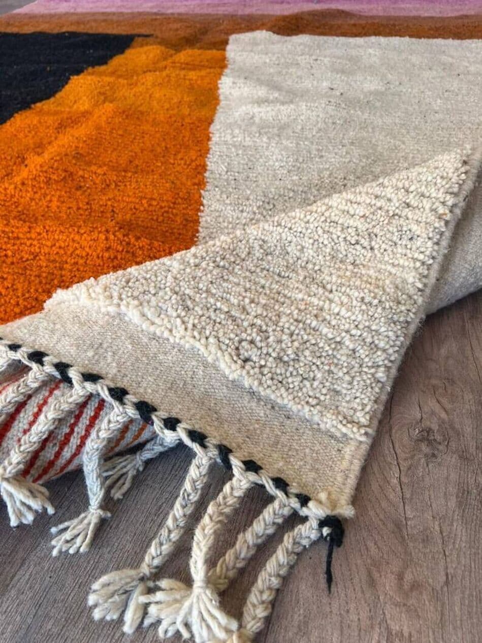 Ręcznie tkany dywan 200x300 cm, wełna, multikolor, Maroko - 202577